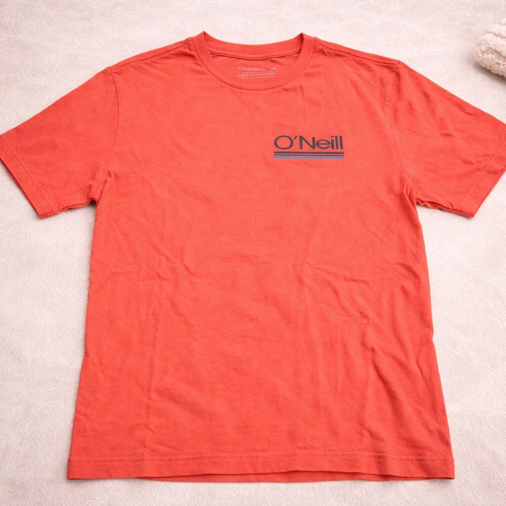 O’Neill Boys Graphic T-Shirt – Bright Coral (Boys Size S)